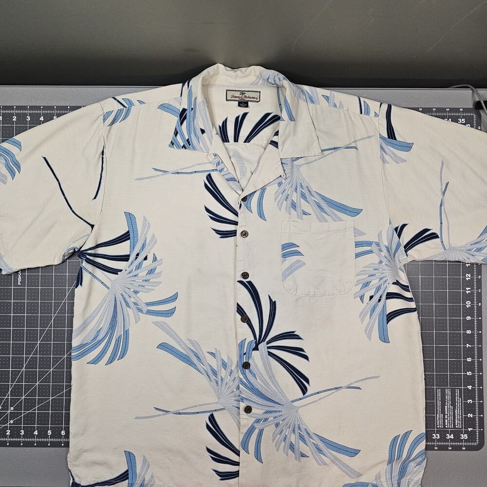 Tommy Bahama Silk Hawaiian Shirt Mens XL Relax Island Preppy Golf Marlin Beach